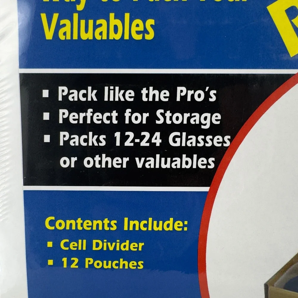 PacEase Customized Glass Set Protective Pouches Moving Storage Kit Item CGS NEW